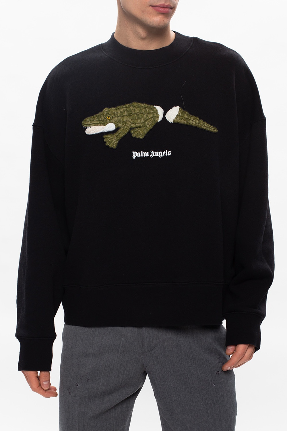 Palm Angels Branded Ader sweatshirt | Full zippered hoodie | Men's